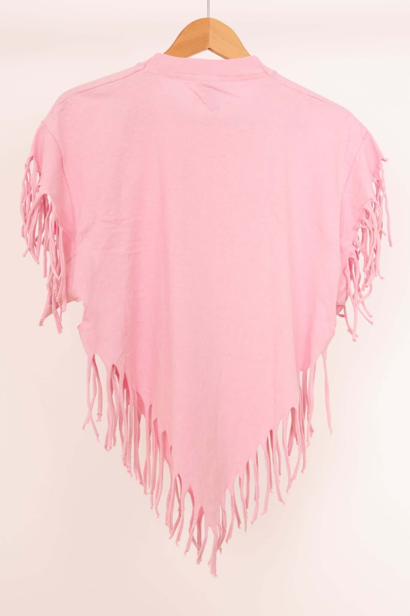 T-shirt plage à franges rose 36