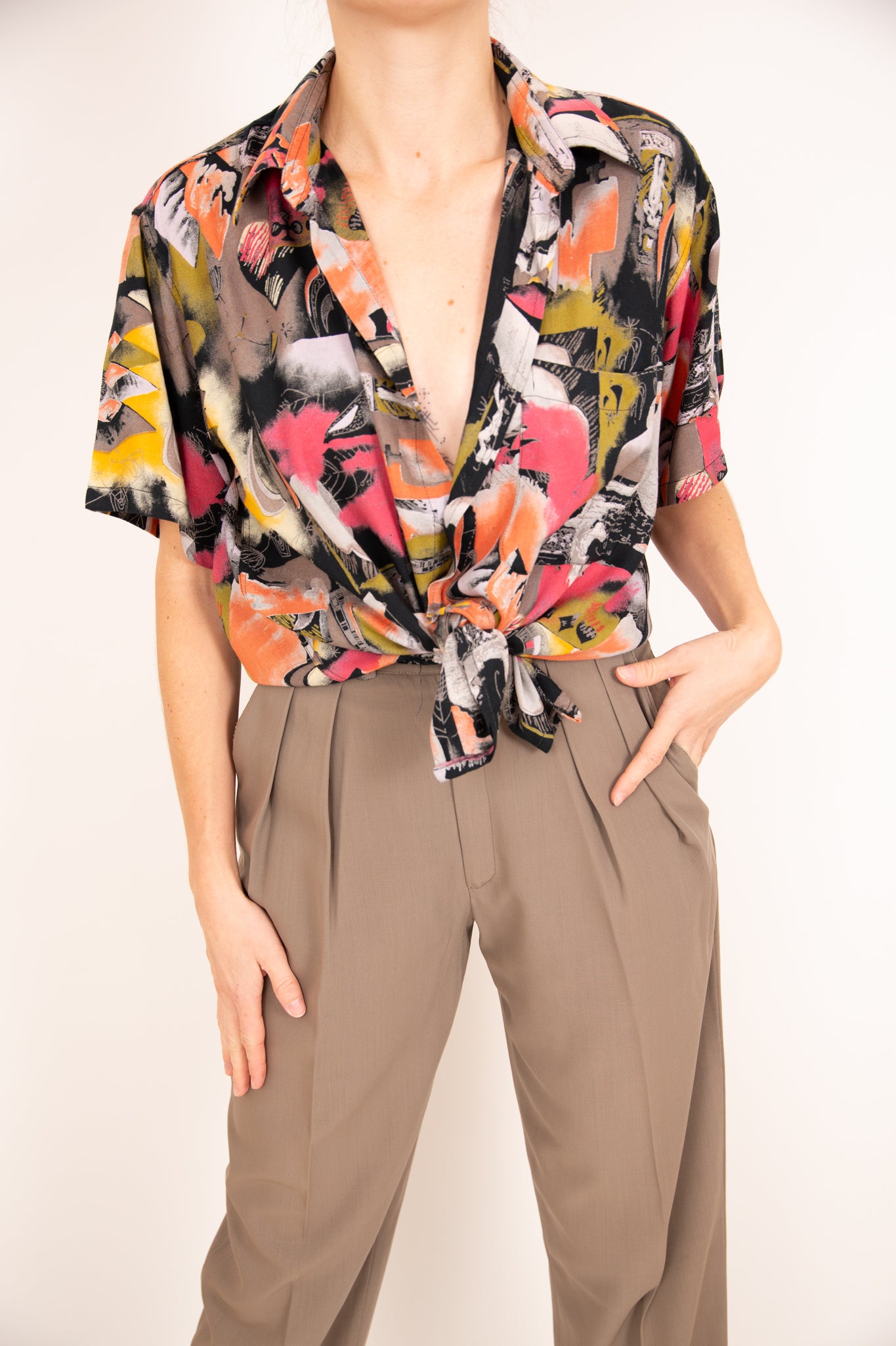 Chemise décontractée multicolore 38