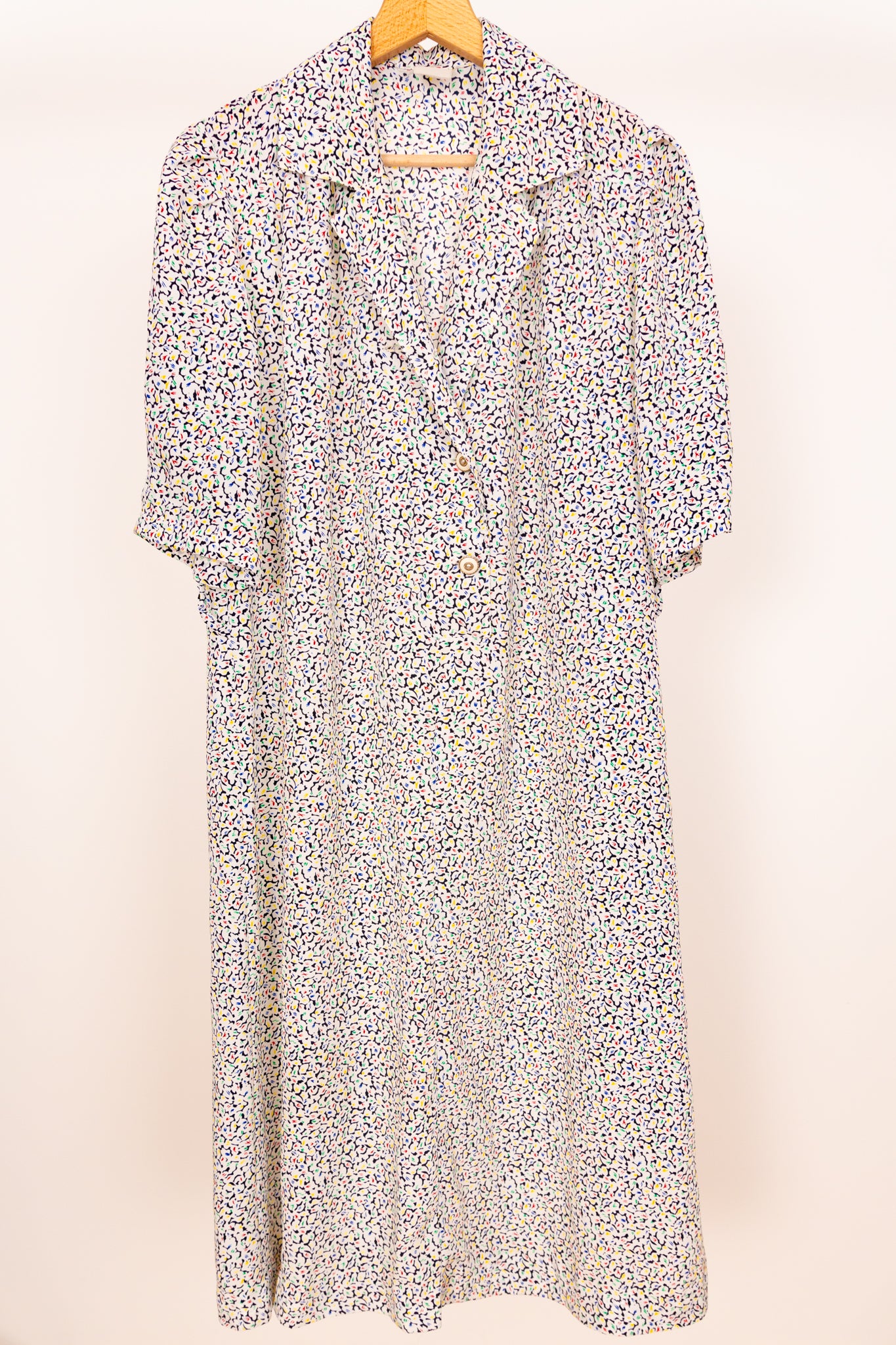 Robe-blouse blanche à fleurs 44