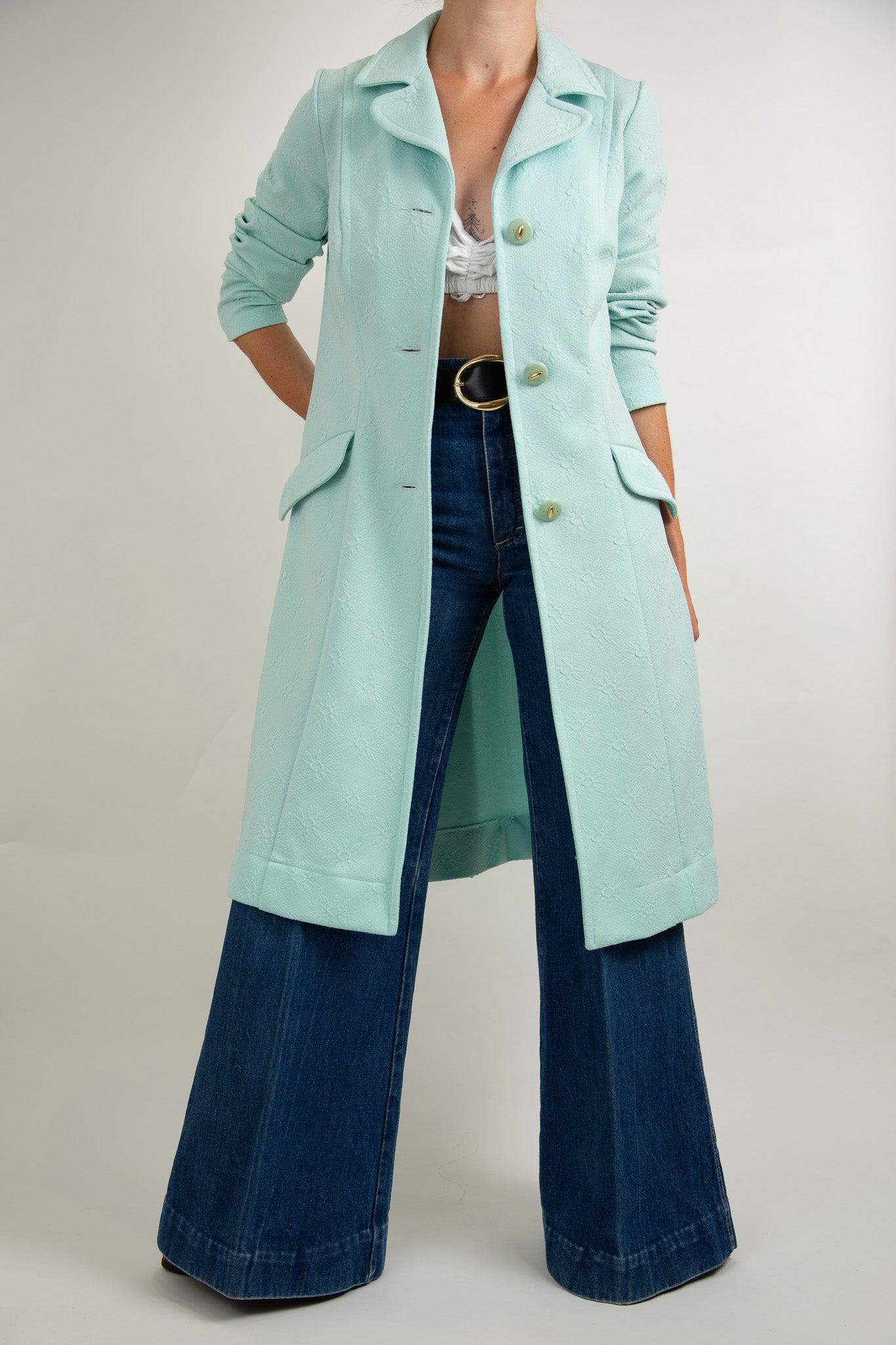 Manteau texturé vert menthe Diolen Loft 38