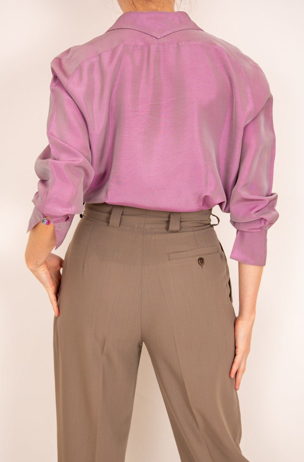 Chemisier mauve en soie 38