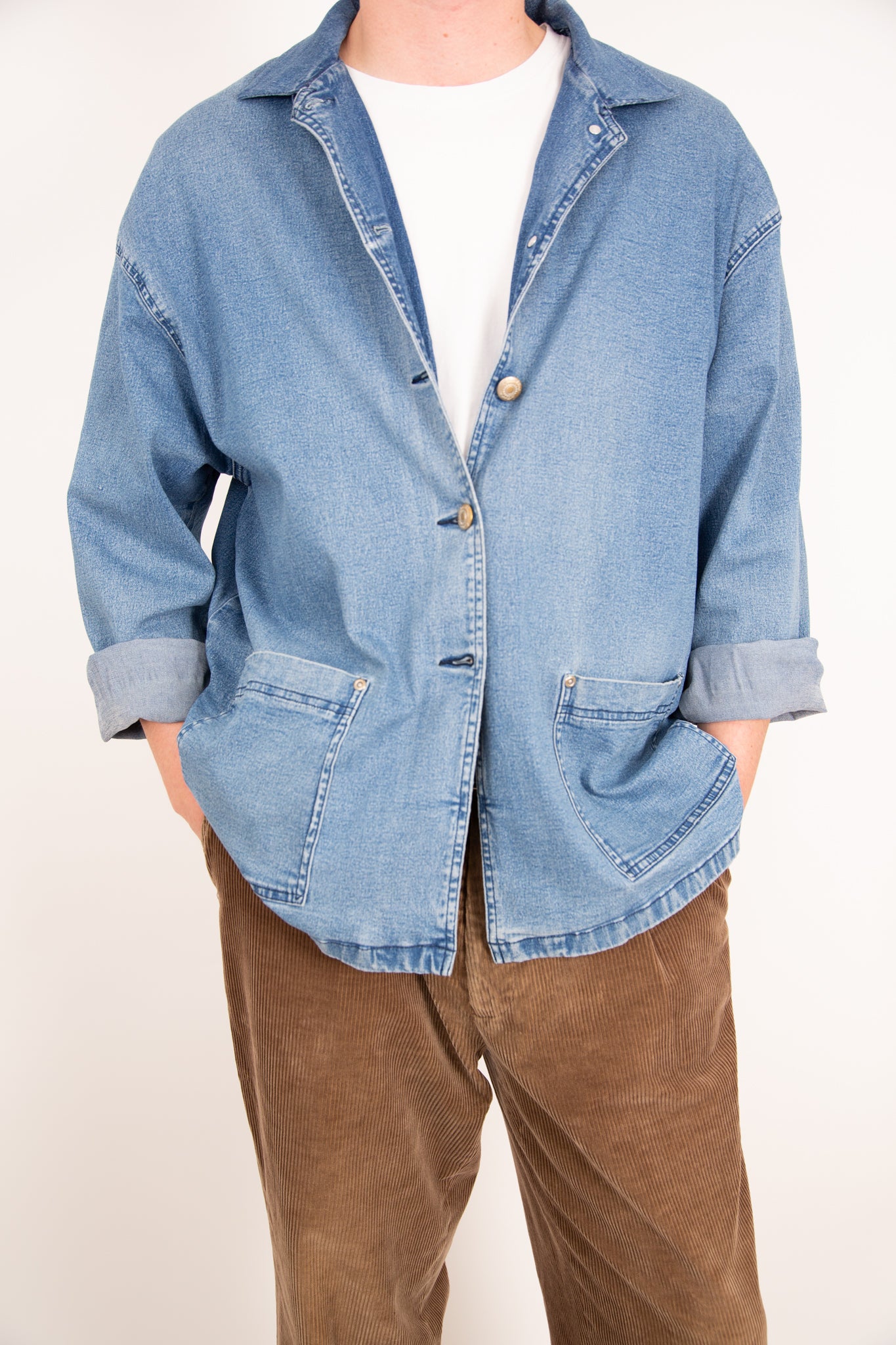Veste en jean droite 46