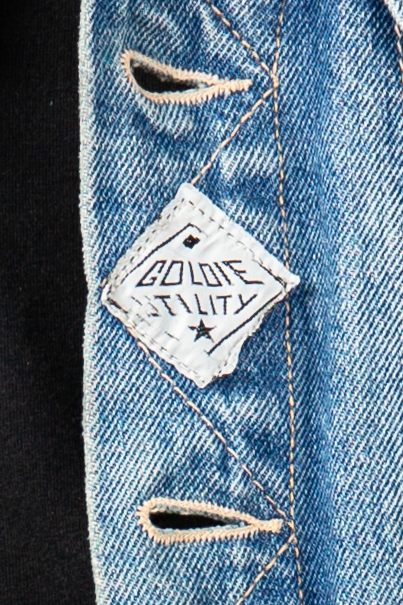 Veste en jean sans manches Goldie Utility 40