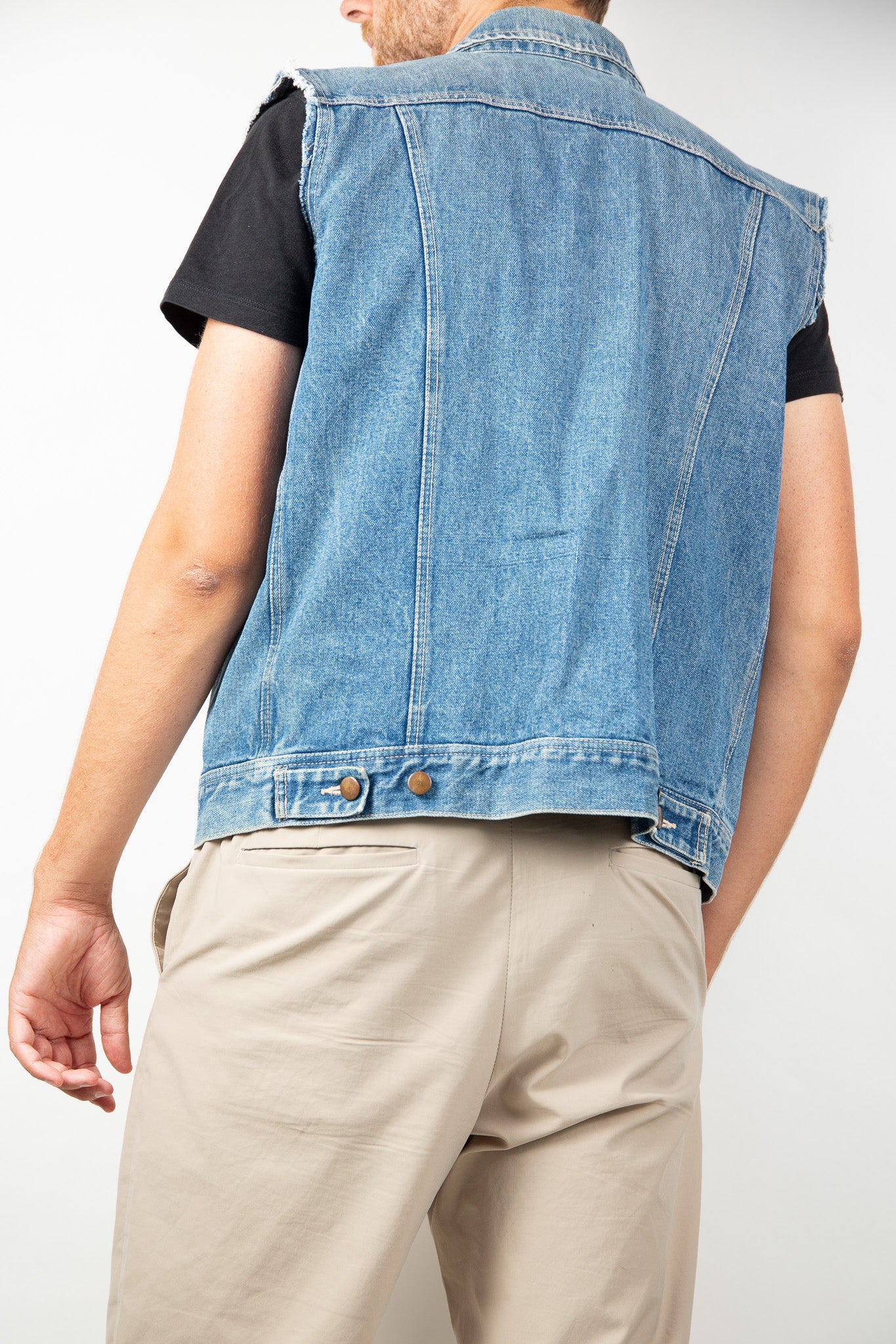 Veste en jean sans manches Goldie Utility 40