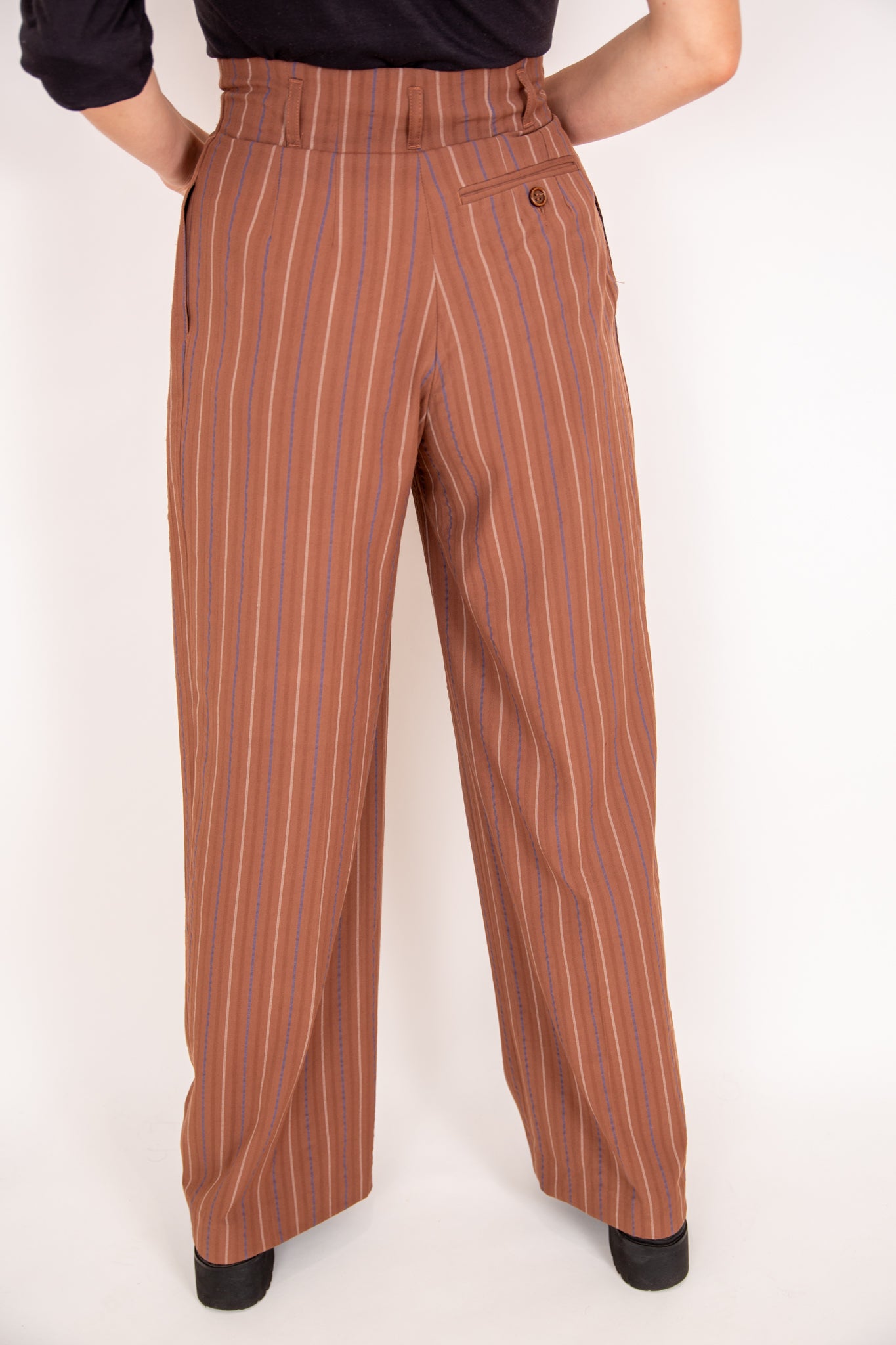 Pantalon palazzo à rayures 36