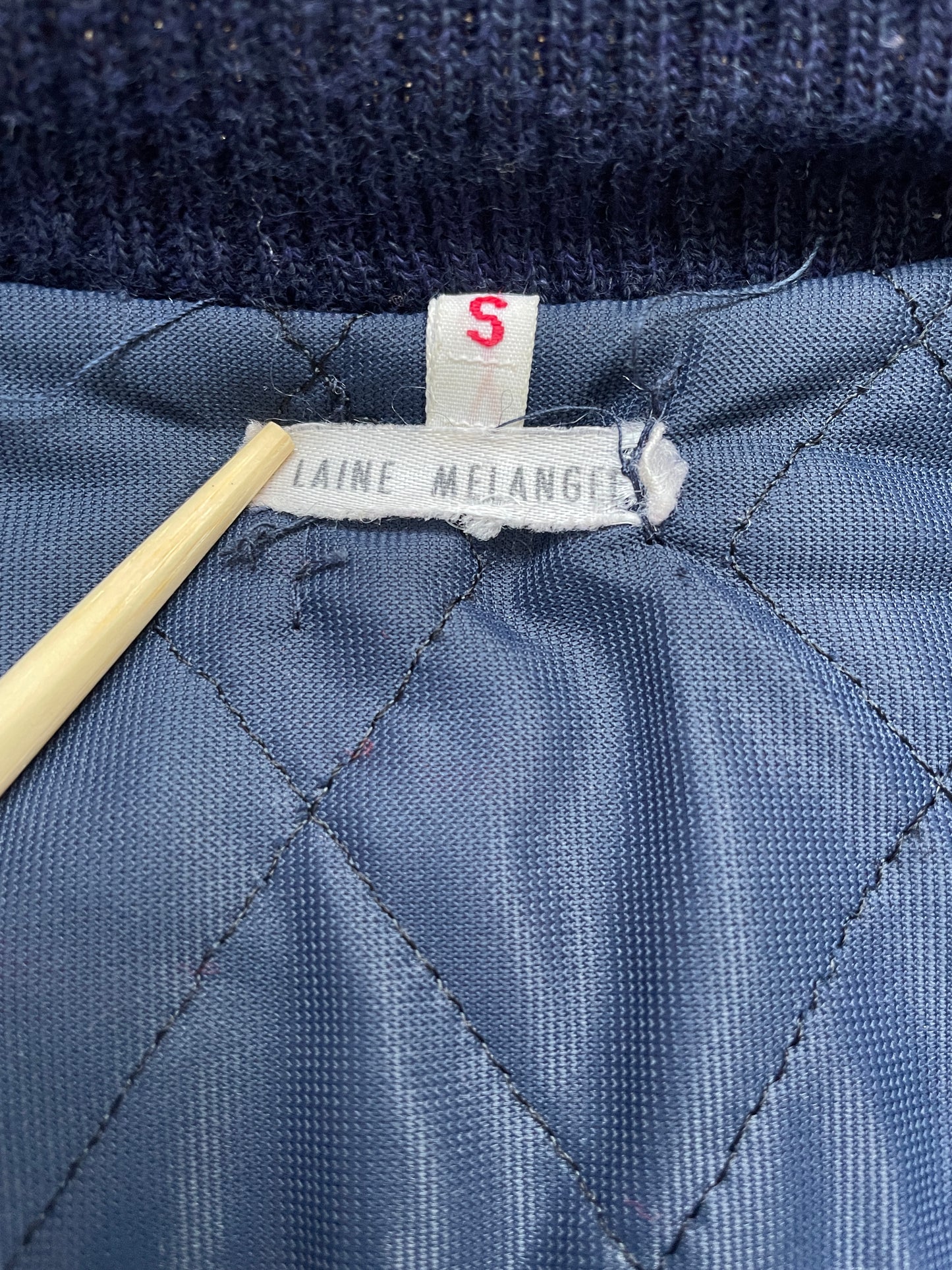 Blouson laine et jean bleu et blanc 36