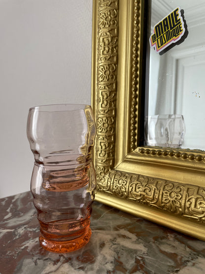 Paire de verres à eau rose