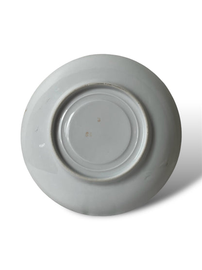 Service à thé porcelaine blanc irisé et doré