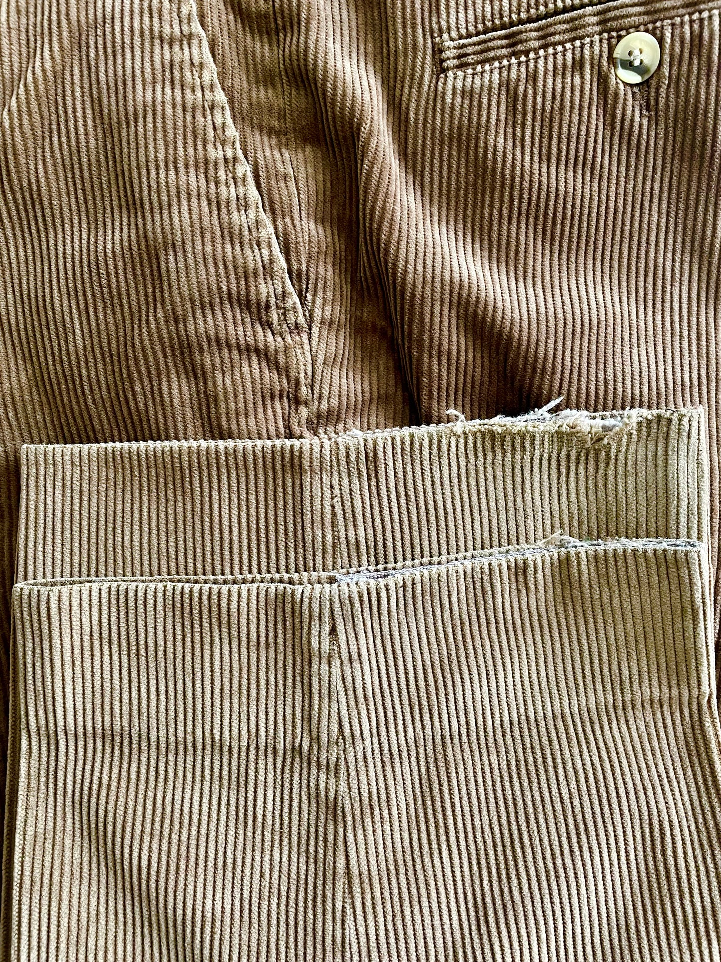Pantalon marron velours côtelé 46