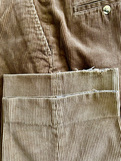 Pantalon marron velours côtelé 46