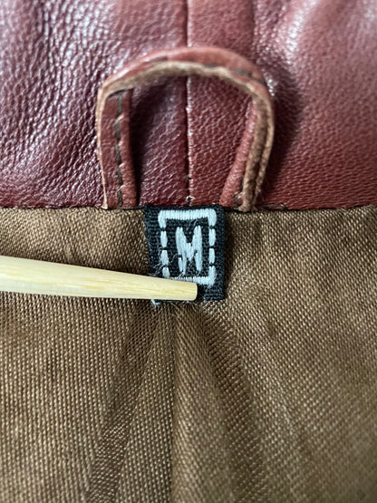 Veste en cuir cognac 40