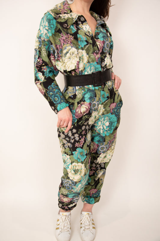Combinaison florale en laine 38