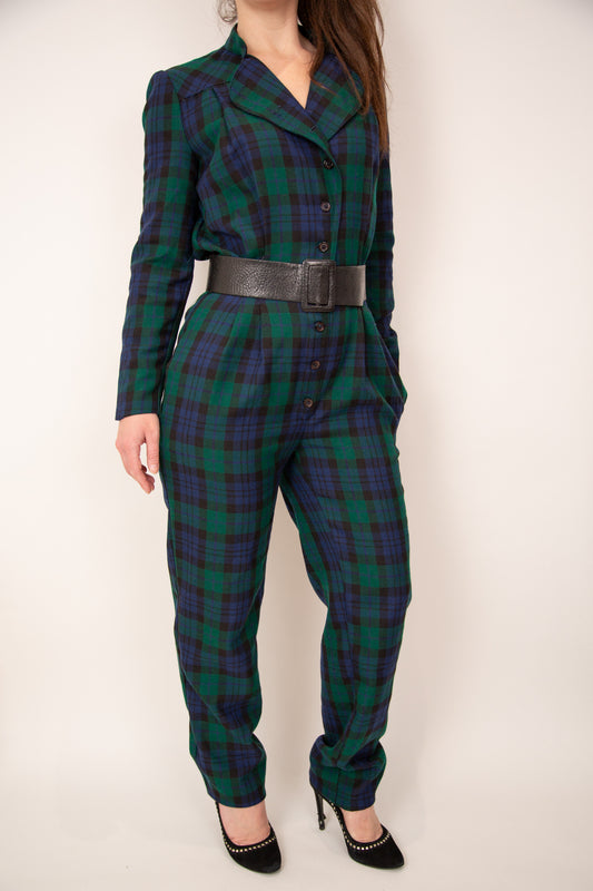 Combinaison tartan en laine 38