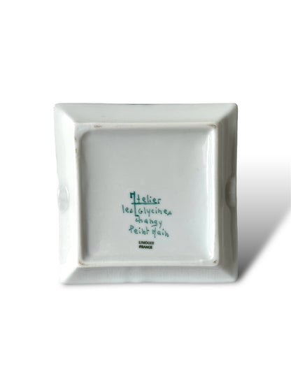 Cendrier carré porcelaine de Limoges