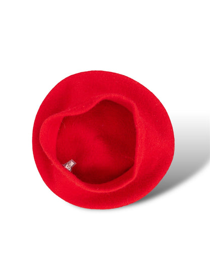 Béret en laine rouge