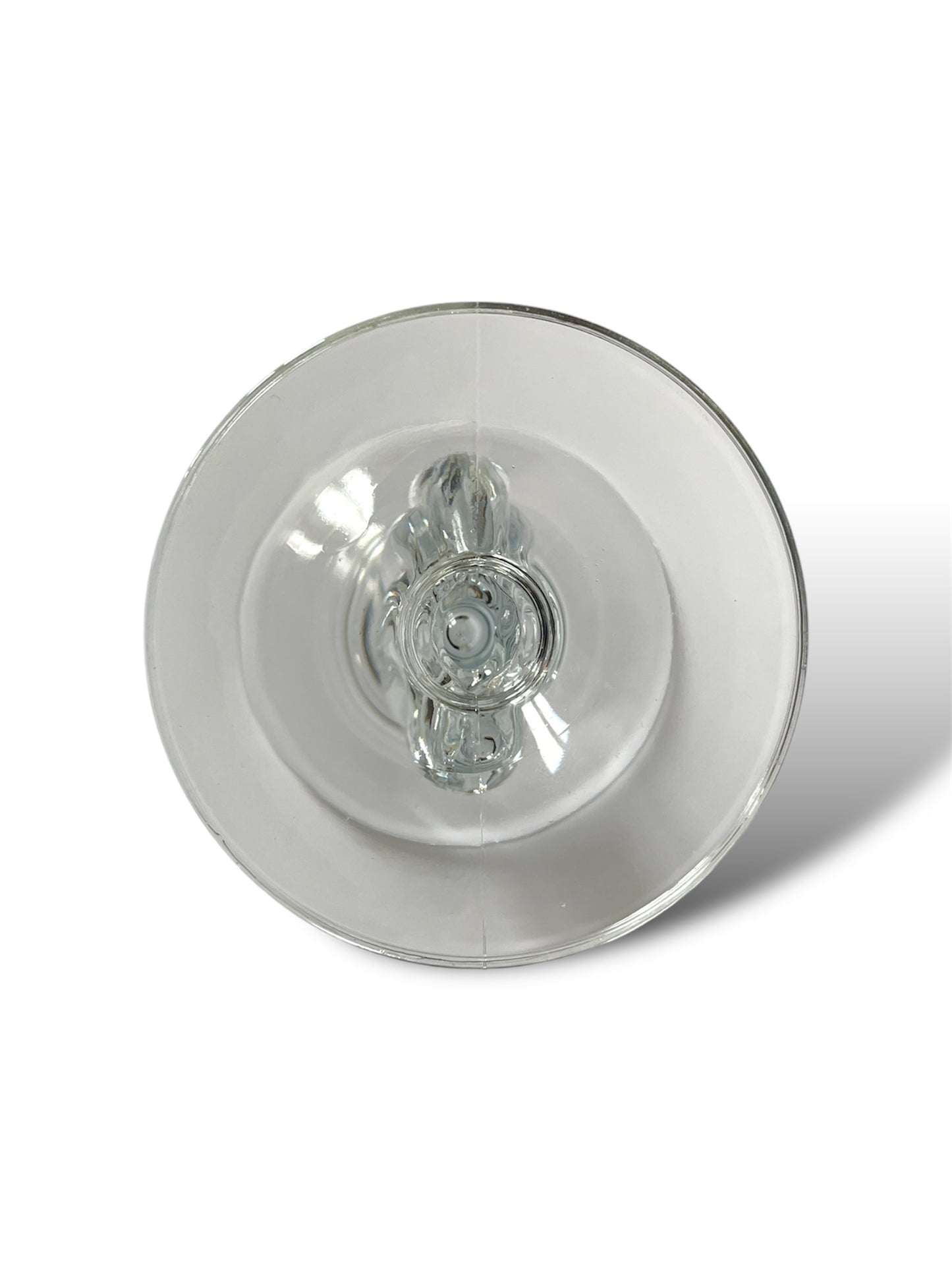 Bougeoir en verre transparent