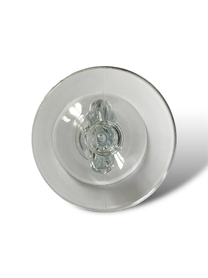 Bougeoir en verre transparent