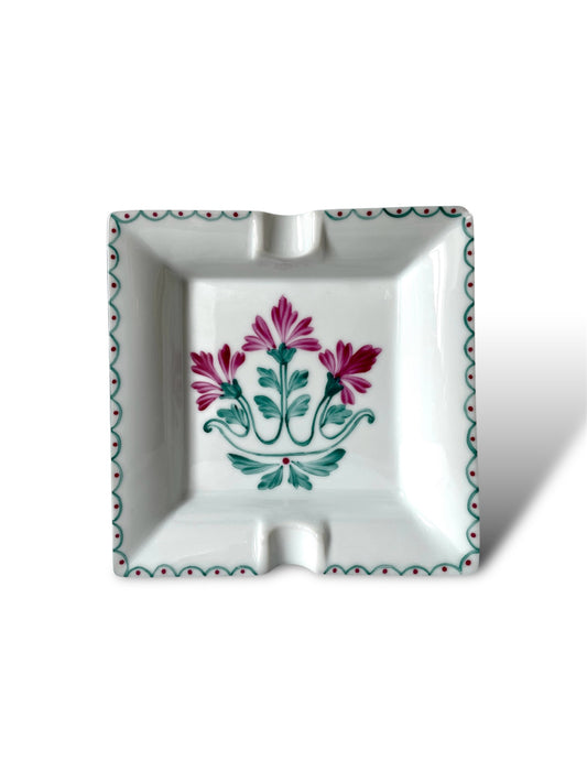 Cendrier carré porcelaine de Limoges