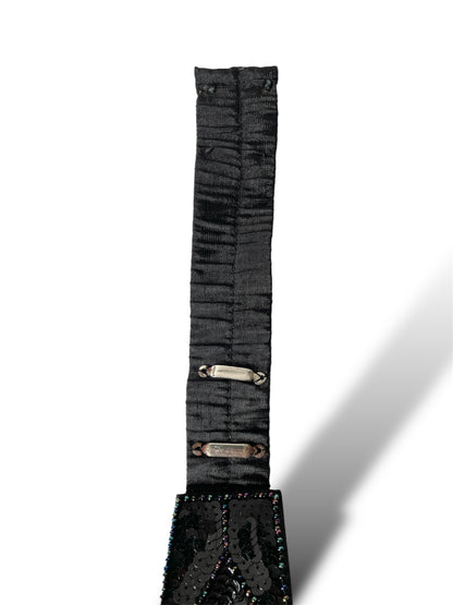 Ceinture à sequins noirs et dorés