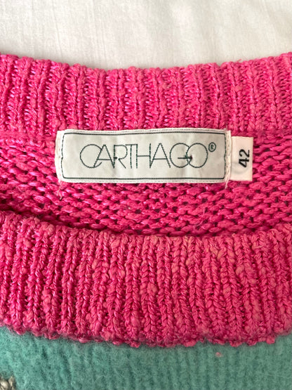 Tricot rose vif 42