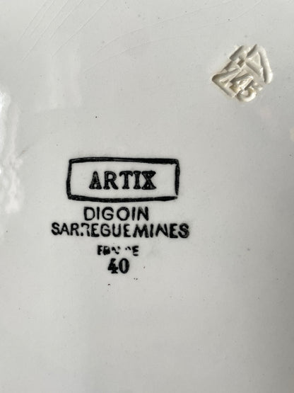 Assiette Artix de Digoin Sarreguemines
