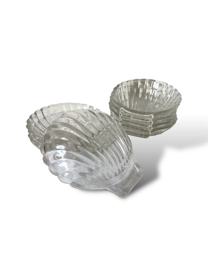7 coupelles coquillage en verre