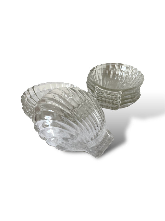 7 coupelles coquillage en verre