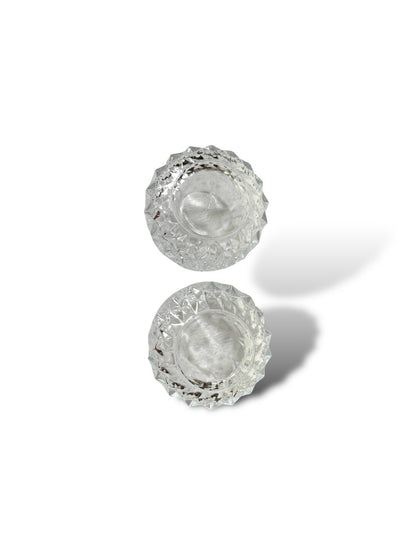 Duo de verres à liqueur en cristal taillé
