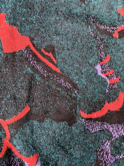 Cardigan vert violet et rouille 40