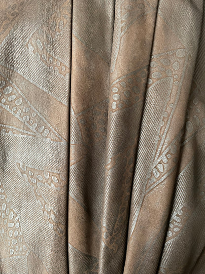 Blouson en cuir marron foncé 42
