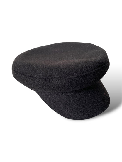 Casquette en laine noire