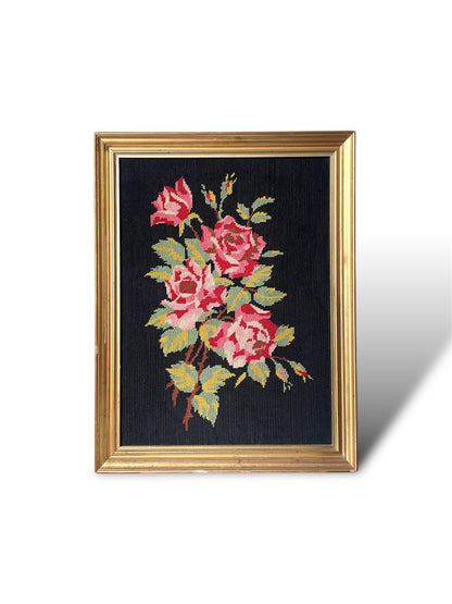 Canevas floral encadré