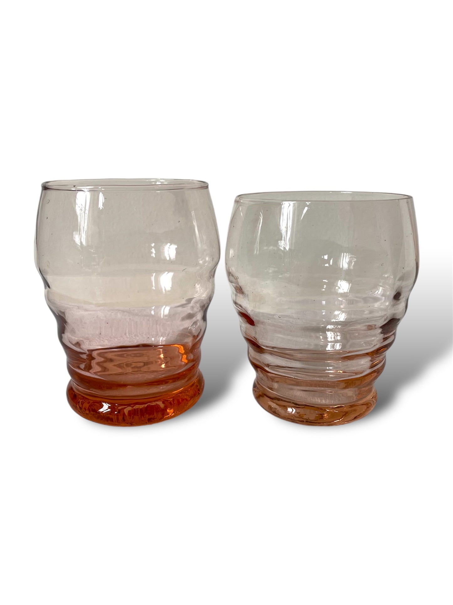 Paire de verres à eau rose