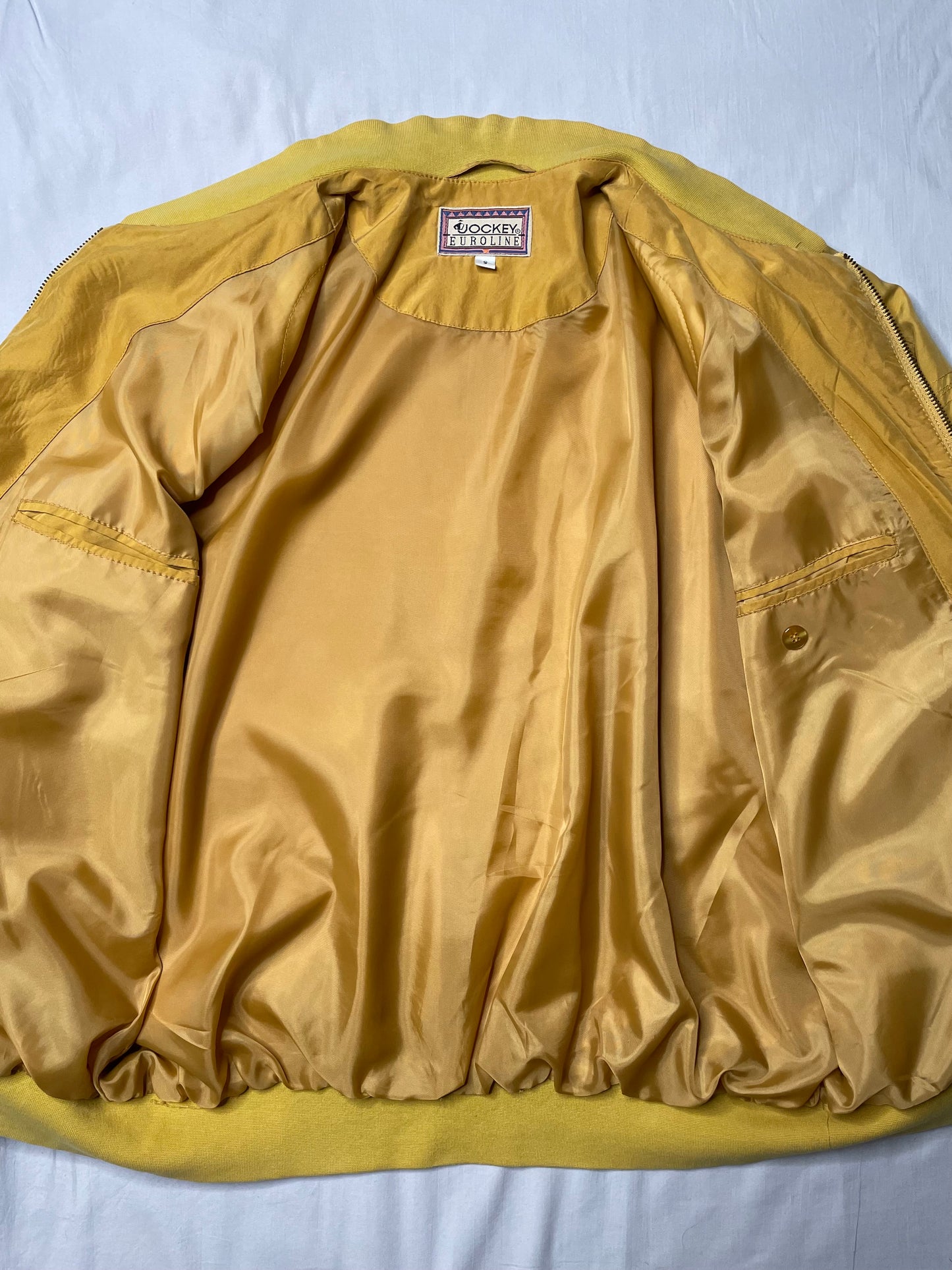 Blouson en soie moutarde 36