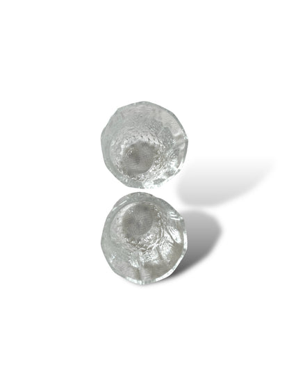 Duo de verres à liqueur en cristal taillé