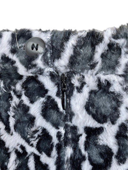 Mini jupe léopard blanc gris et noir 38