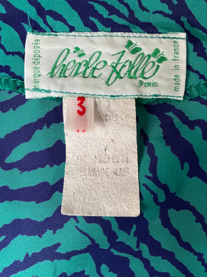Robe zébrée turquoise et bleu 40