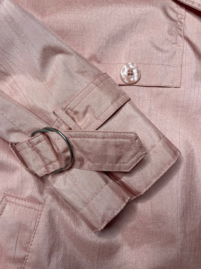Trench-coat rose irisé 42