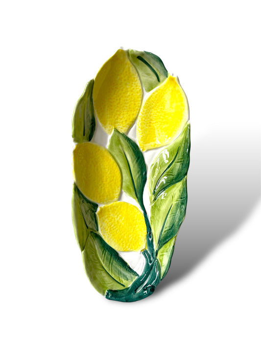 Coupelle allongée avec citrons en relief