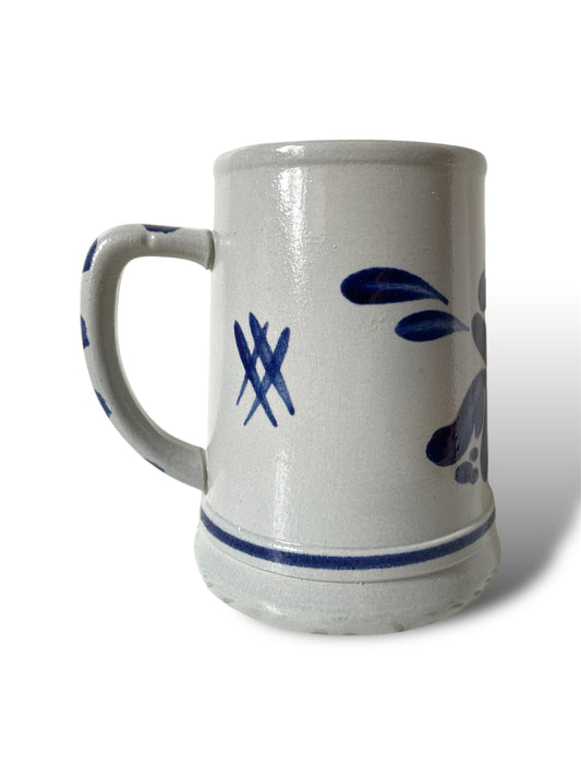 Chope 0,5L en grès gris et bleu