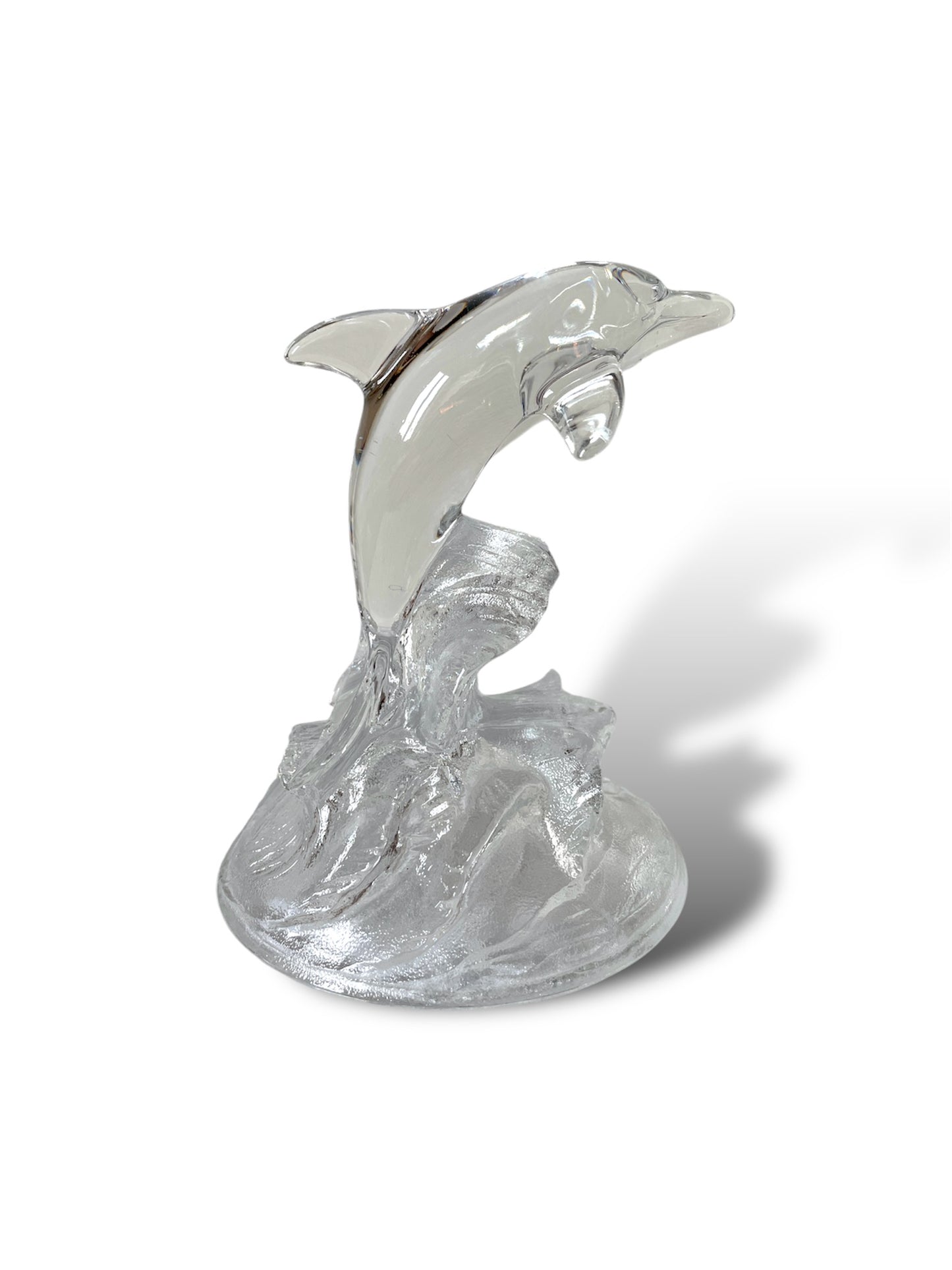 Statuette dauphin en verre