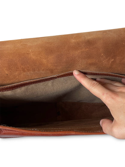 Sacoche bandoulière en cuir camel