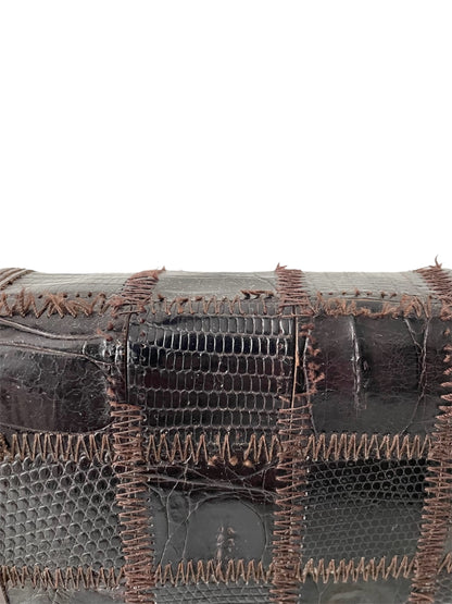 Sac bandoulière marron à chaîne dorée