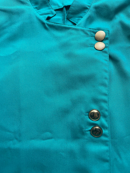 Robe à épaulettes turquoise 40