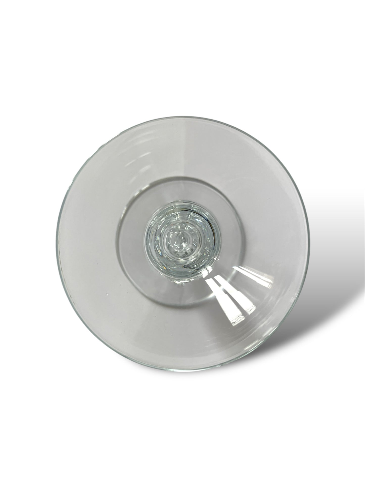 Bougeoir en verre transparent