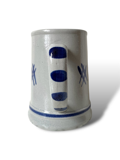 Chope 0,5L en grès gris et bleu