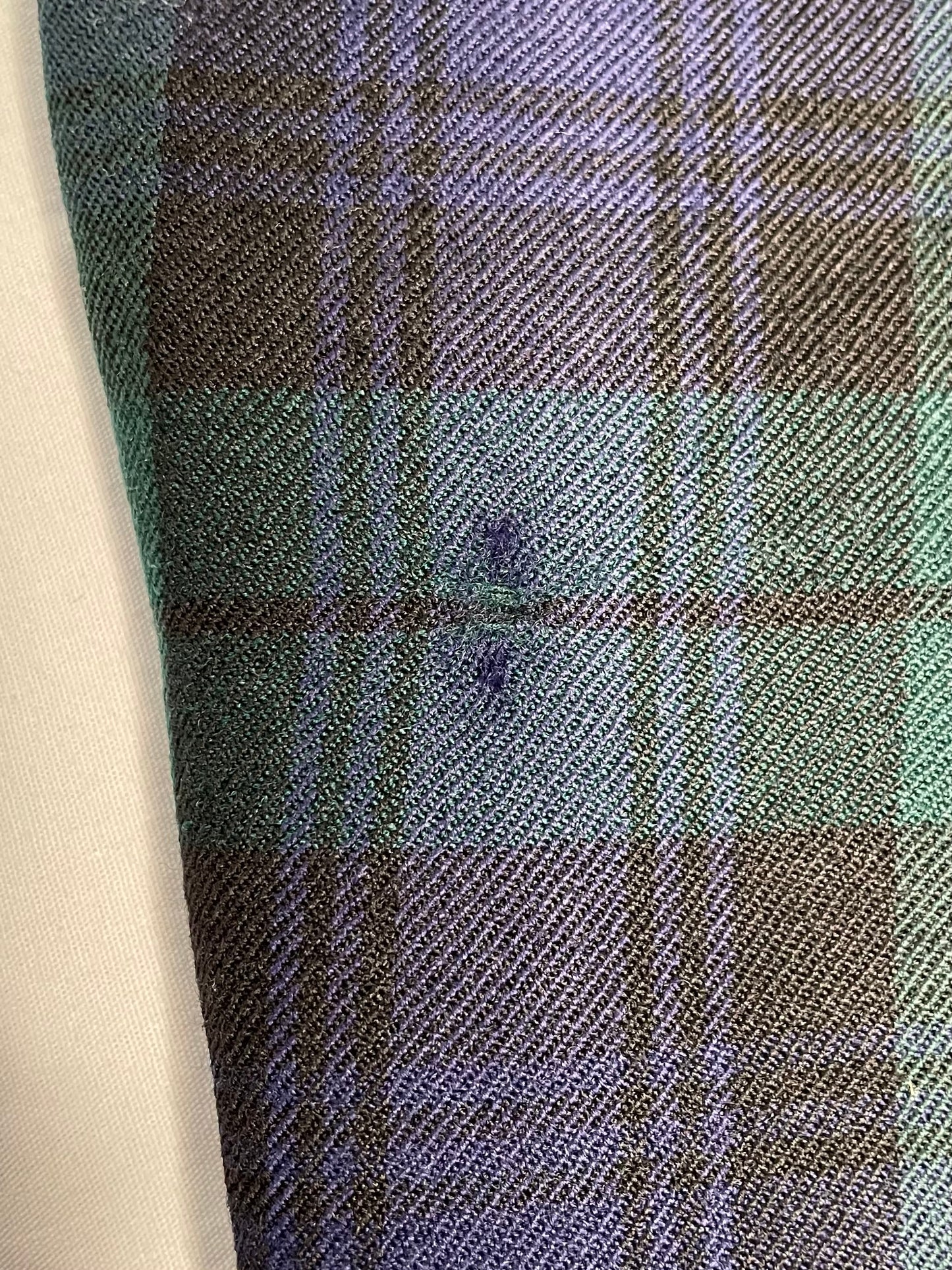 Pantacourt tartan en laine 36