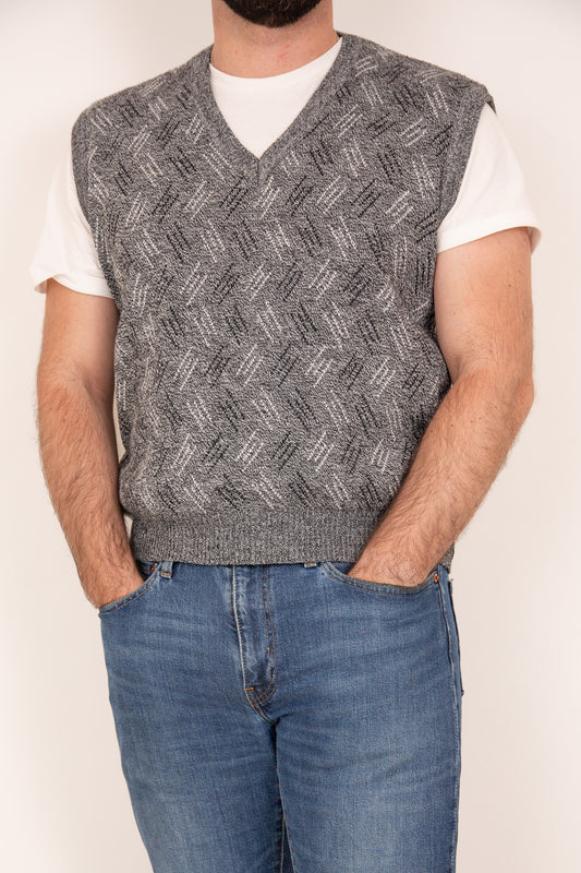 Pull sans manches gris 40