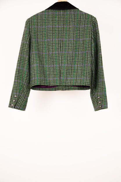 Blazer court à carreaux Mosaïque 40