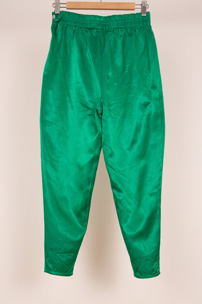 Pantalon satiné vert 38